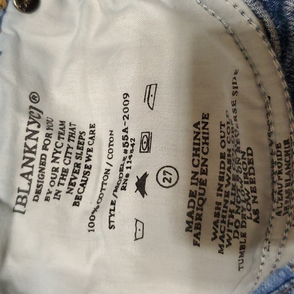 Blank NYC distressed crop high waist jeans raw hem - Picture 5 of 8